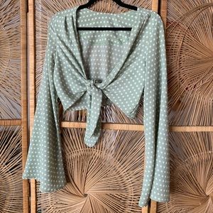 Elle Jay Polka Dot Tie Crop